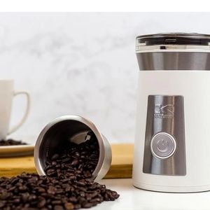 Kalorik® Coffee and Spice Grinder, White and Stainless Steel